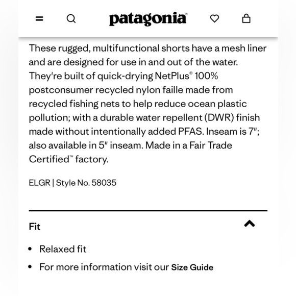 NWT Patagonia Men's Baggies™ Longs - 7" shorts sz XXL - Picture 7 of 8